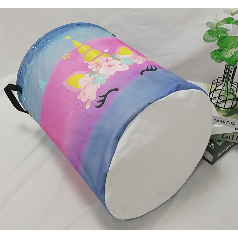 Kids Hamper Girls Unicorn Room Decor,Storage Bins Organizer Toy Box Laundry Basket Large Canvas Collapsible Chest For Home/Dorm/Kitchen/Pet/Office/Closet/Shelf/Gift Baskets