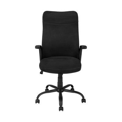 Office Chair, Adjustable Height, Swivel, Ergonomic, Armres, Computer Desk, Work, Black Mesh, Black Metal, Contemporary, Modern