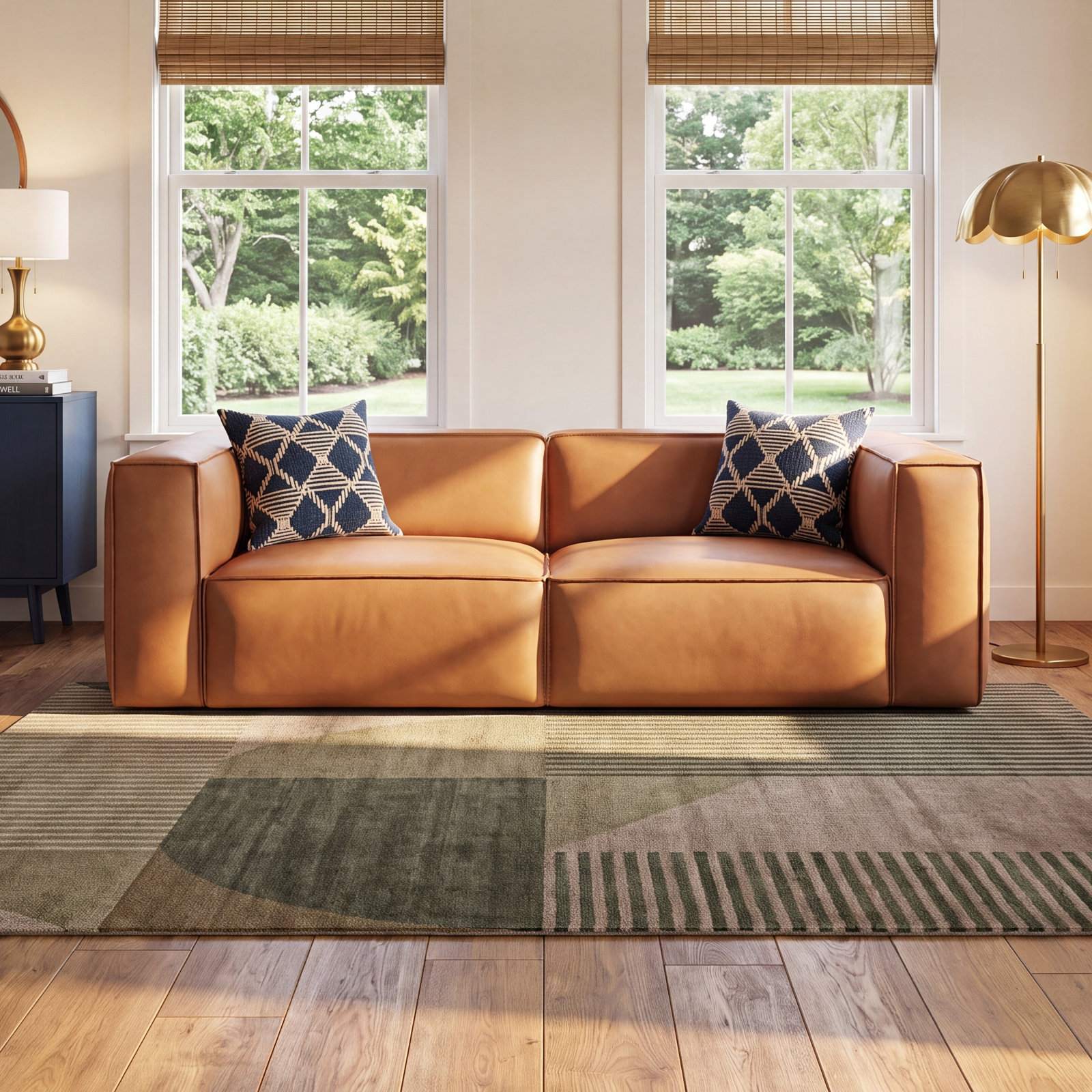Jaye 82" Genuine Leather Modular Sofa