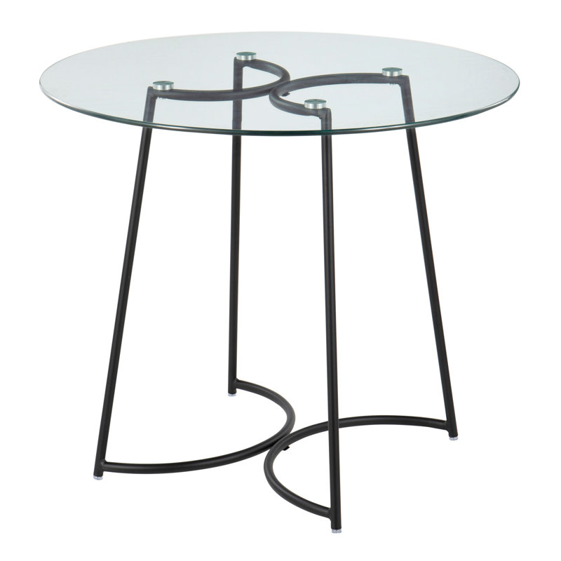 Table de salle à manger contemporaine, Noir
