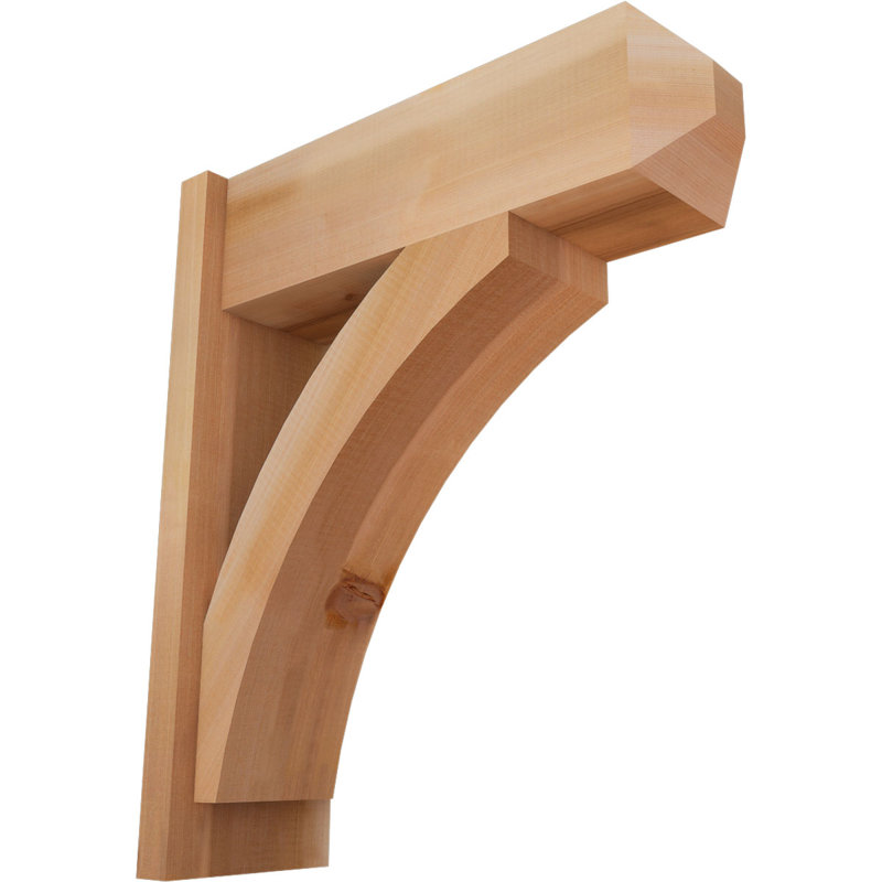 Persienne en bois rustique Thorton Craftsman,  P 22 po x H 26 po , Cèdre rouge occidental l 7 1/2 po (lisse)