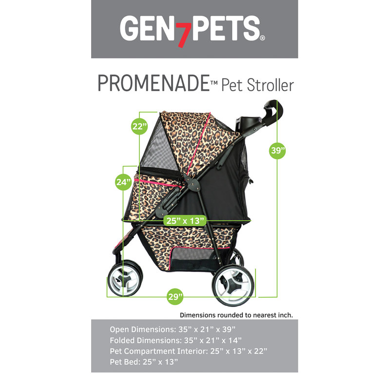 Foldable Pet Stroller, Gold Nugget