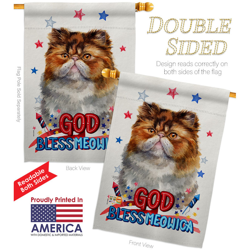 Double Sided 40'' H x 28'' W Polyester Animal House Flag