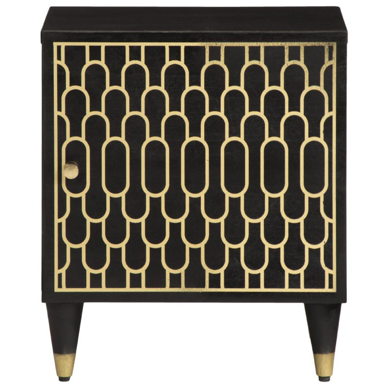 40 cm W Bedside Table, Black