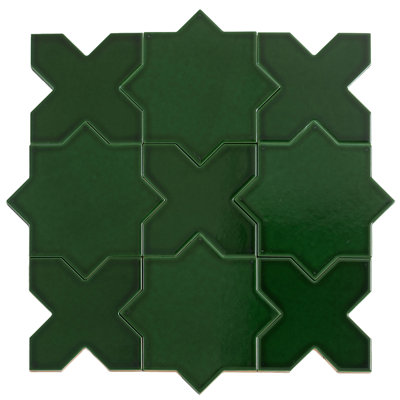 Carrelage vert foncé en céramique brillante 5 po Siena pour mur et plancher (paquet de 10,76 pieds carrés / caisse) - paquet de 54