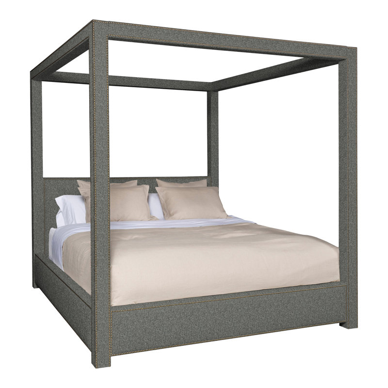 Eastwood By Thom Filicia Upholstered Canopy Bed, No, Queen, Ziggy Ink