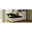 Grand lit avec lumières à DEL et poche latérale pratique - rangement rembourré naturel-84594136-84594149