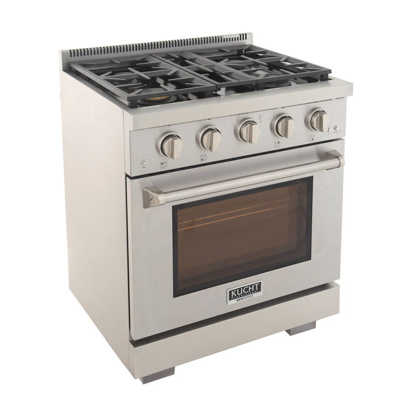 30 in. 4.2 cu. ft. Natural Gas Range and Convection Oven in Light Blue with True Simmer Burners, Liquid Propane