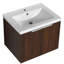 Meuble-lavabo de 60 po avec lavabo, armoire de porte, lavabo en résine de 24 po et 12 po, poignée en métal durable, portes à fermeture en douceur modernes d'aspect noyer-1573154853-1573154851