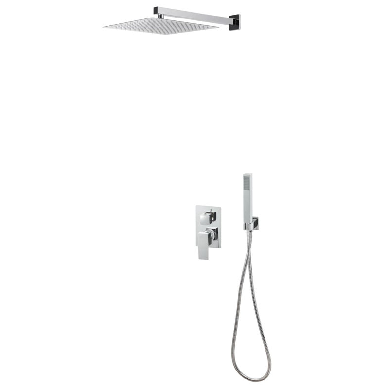 Carbon Rain Dual Shower Head, Chrome