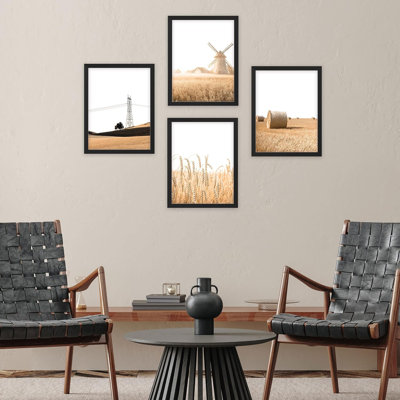 Dutch Windmill Southwest, impression sur papier 4 pièces