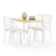Ensemble de table de salle à manger, table de bar avec 4 bancs de salle à manger, comptoir de table de cuisine avec chaises, table de petit déjeuner industrielle pour la cuisine, salon, salle de fête