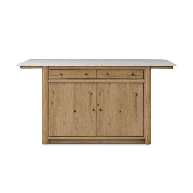 Fatima Kitchen Island-Aged Natural Oak