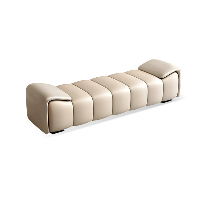 Banc avec revêtement, H 20,47 po x l 78,74 po x P 19,69 po, Gris/beige