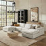 Cioffi 156"w Oversized 6 Piece Down Blend Modular Cloud Sectional Sofa with Removable Cushion Cover