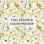 Ensemble de literie à motif floral 6 pièces - édredon jaune Cottage Meadow Notes-131227279