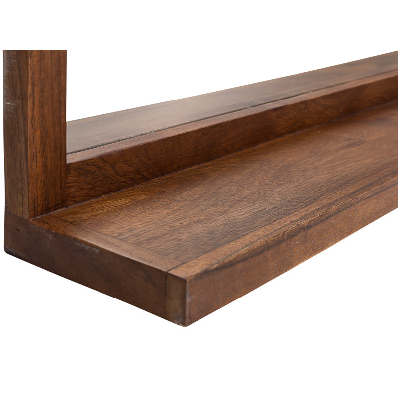Giddings Flat Wall Mirror, 60cm H  x 138cm W, Acacia Dark