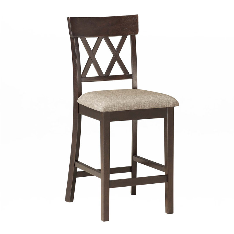 Chaises à hauteur de comptoir, Marron foncé, Ensemble de 2
