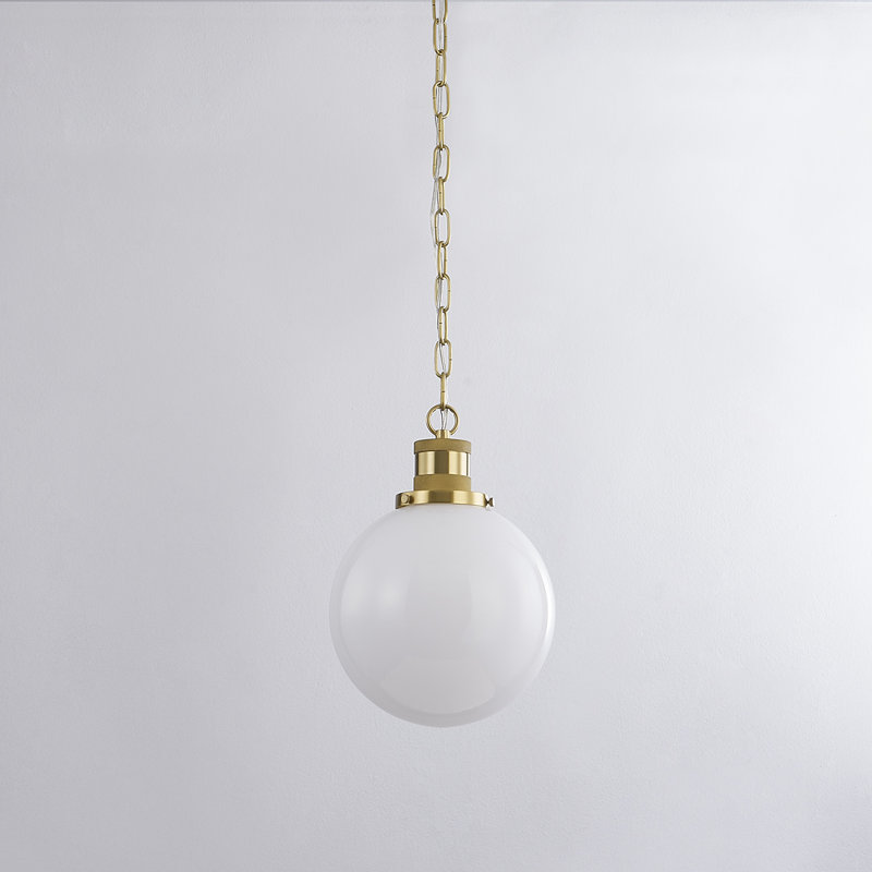 Luminaire suspendu BEVERLY par Zio & Sons, Laiton vieilli, H 19,5 po x l 14 po x P 14 po