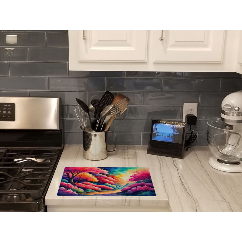 Azaleas in Colour Glass Cutting Board Large