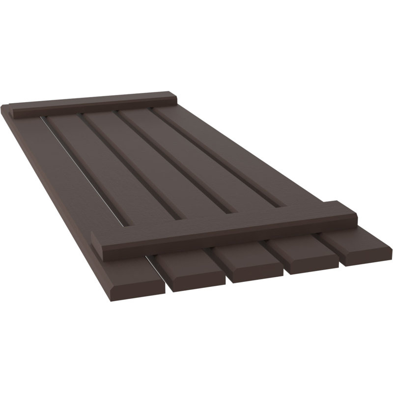 Volets de 2 lattes en bois véritable pour l'extérieur Americatt (par paire) Americraft, Raisin brun, 19 1/2", 57"