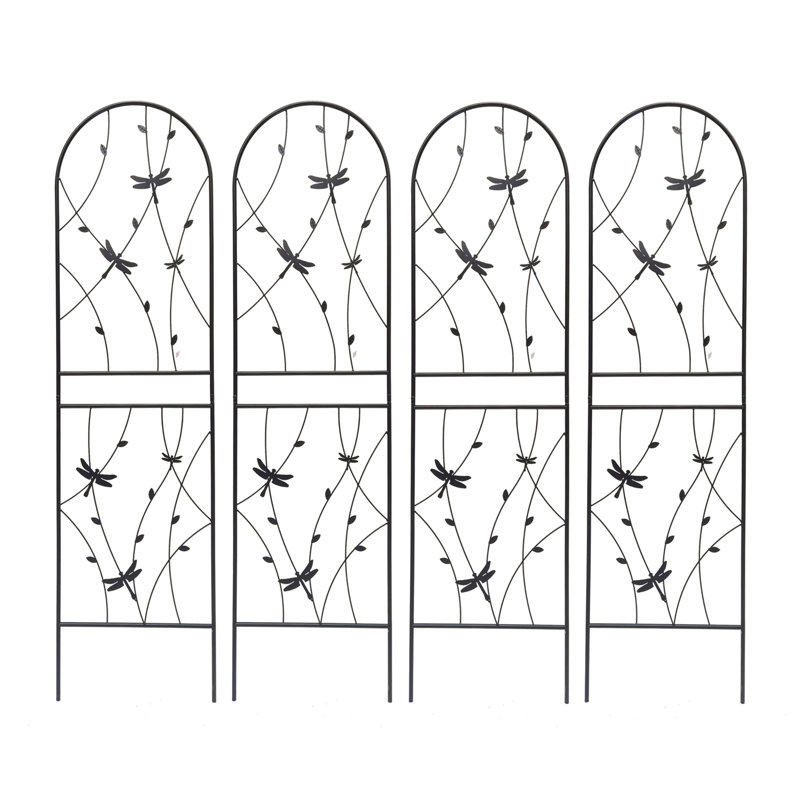 Paquet de 4 treillis de jardin en métal, H 71 po x l 19,7 po x P 0,5 po