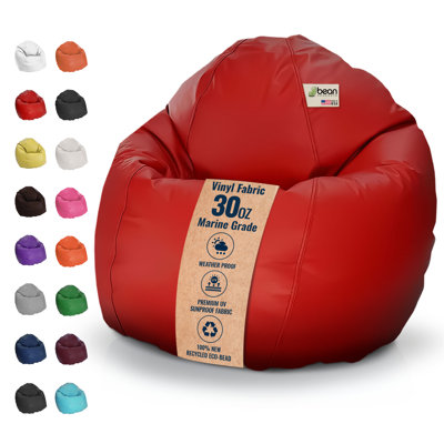 Fauteuil à billes - avec billes de polystyrène et fauteuil imperméable rempli de mousse CertiPUR pour adultes et adolescents