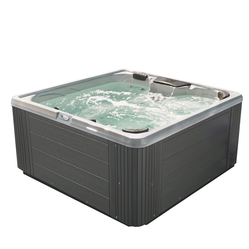 Revitalize 6-Person 28-Jet Lounger Hot Tub with Ice Bucket and Ozonator 