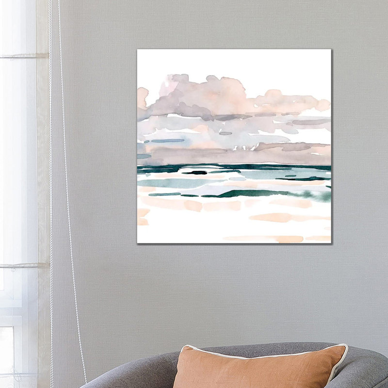 Soft Coastal Abstract I by Emma Scarvey - Wrapped Canvas Painting, 66.04 cm H x 66.04 cm W