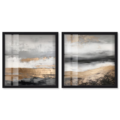 Décoration murale bohème dorée Glam Night Shadowbox par Art Remedy