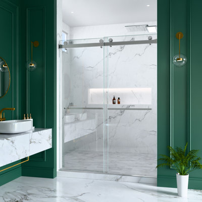 Premium Frameless Shower & Tub Doors, Chrome Finished, Modern Bathroom Design
