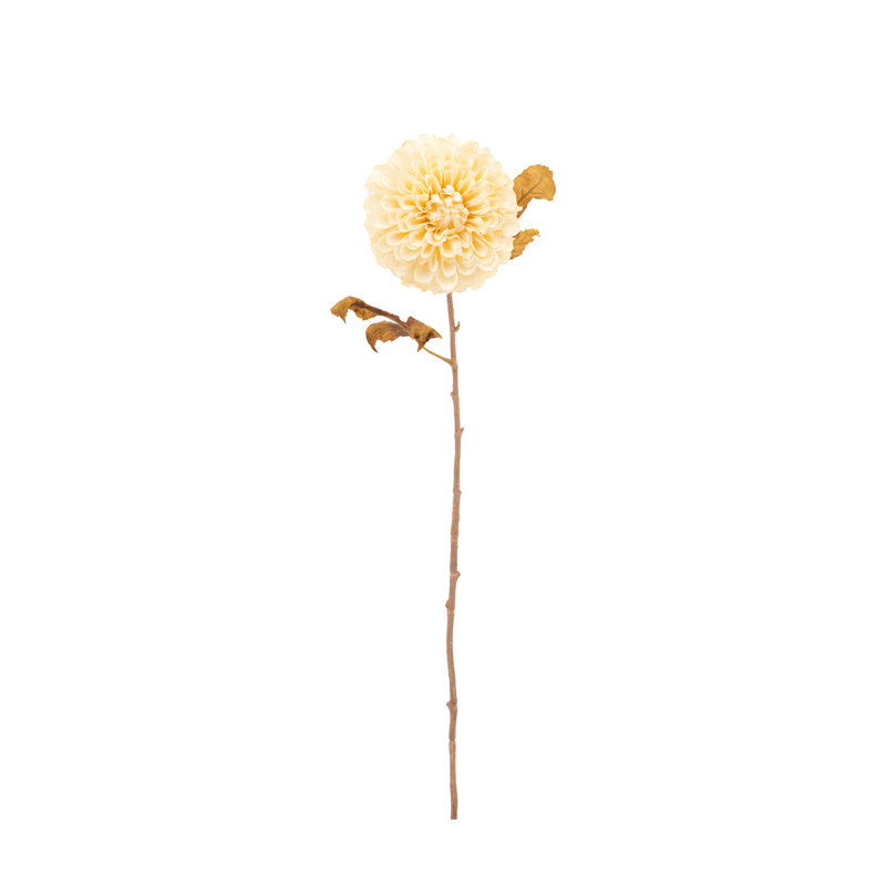 Faux Stem Dahlia Orange 730mm (6pk), Ivory