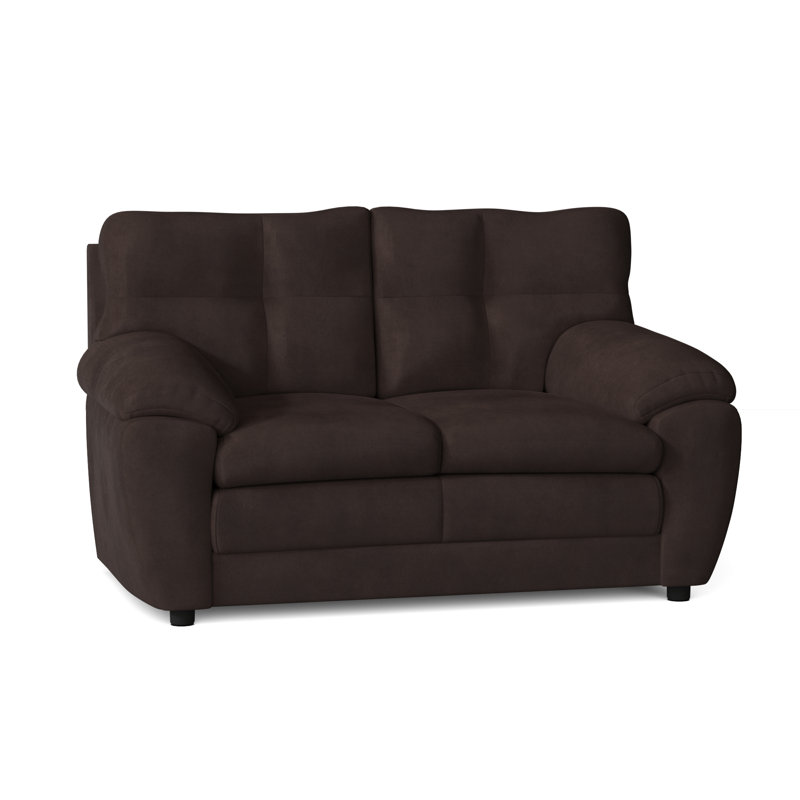 Kenn Upholstered 62.5'' Loveseat, Bulldozer Fudge
