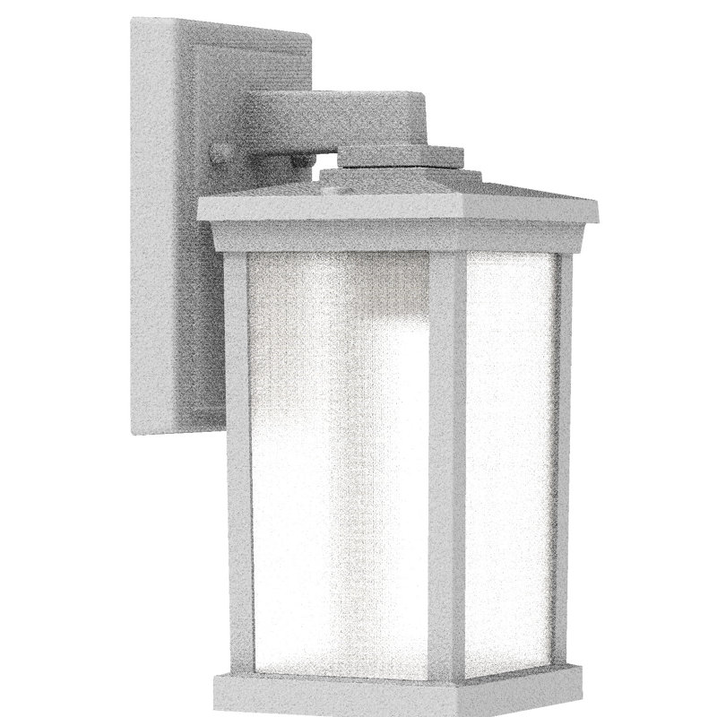 Composite Lanterns Wall Light, White, 12" H x 5" W x 7" D