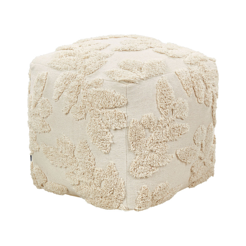 Aracelly 50cm Wide Square Floral Pouf Ottoman
