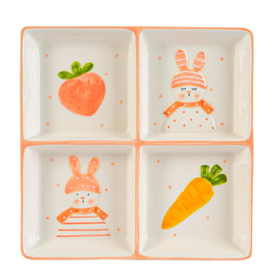 Nicola Spring - Easter Bunny Snack Plate - 20cm - White