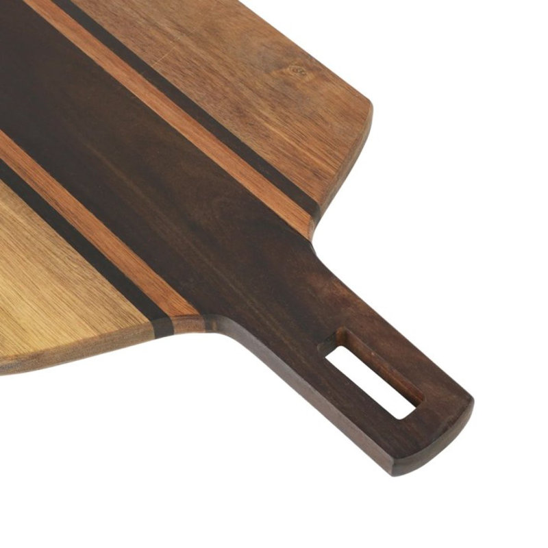 Planche à découper en bois d'acacia Kenmore San Ysidro 26,5 x 10 pouces avec poignée