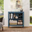 Armoire d'appoint Vintage Farmhouse avec tablette réglable, armoire de rangement en bois vieilli pour entrée, salon et salle à manger