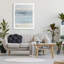 «Tranquil Blue Beige Stripes», peinture décontractée surdimensionnée par Dan Meneely-119461383-70680244-70680241