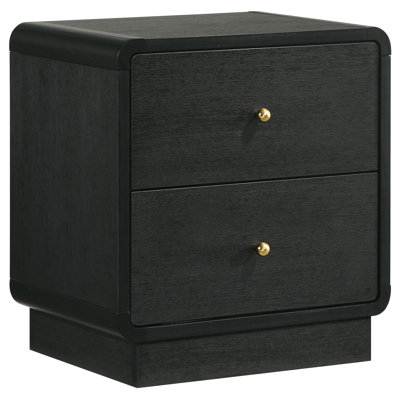 Latitia 2-Drawer Nightstand Bedside Table Black