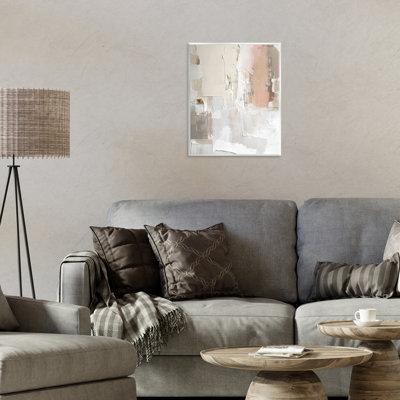 Blush & Neutrals Abstract Wall Plaque, design by Riley B