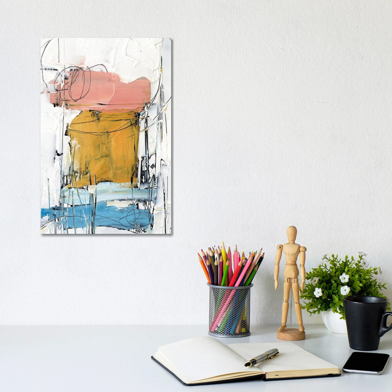 «Stacked Together II» par Ethan Harper - reproduction d'art, H 12 po x l 8 po x P 0,75 po, Toile tendue, Pas de tapis