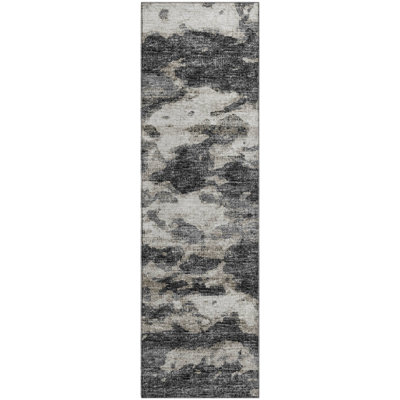 Premium Machine Washable Freixa AMF71 Black Rug