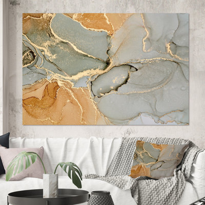 " Brown Luxury Abstract Fluid IV "