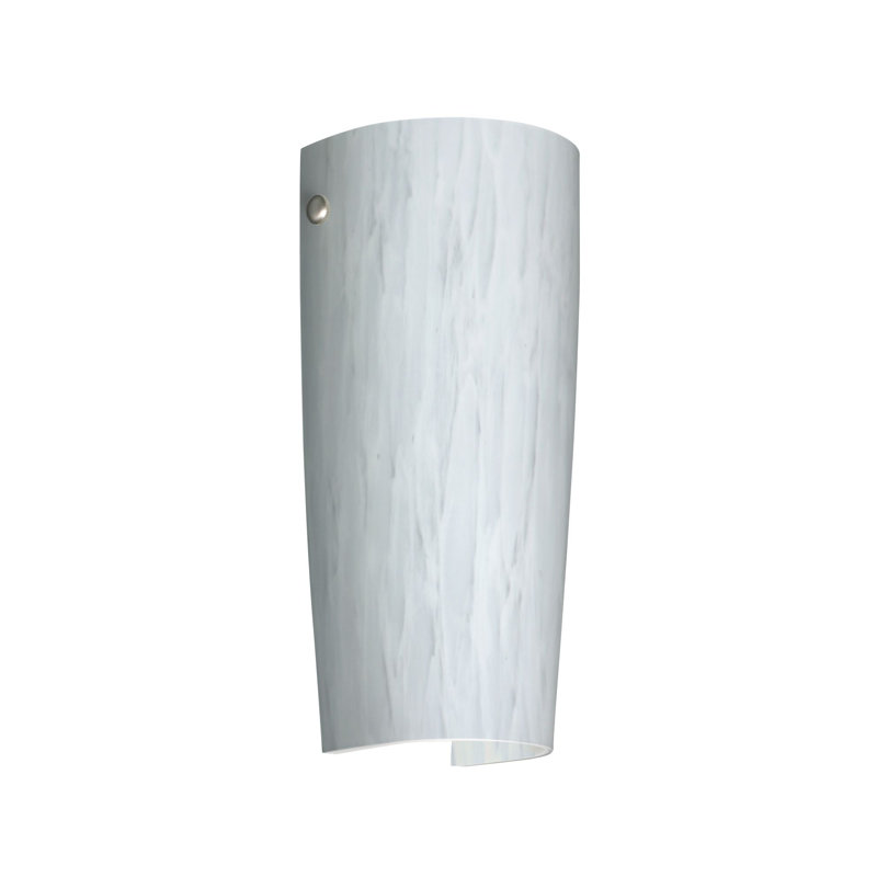 Tamburo Flush Mounted Sconce, Carrera, Polished Nickel, Incandescent