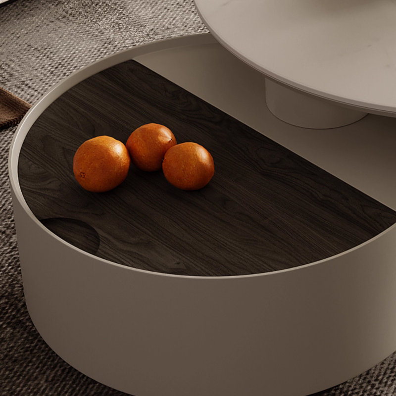 Table basse escamotable de style crème