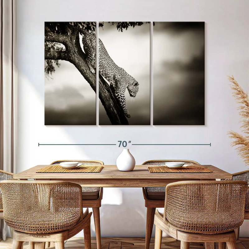 Leopard Coming Down, 42" H x 65" W
