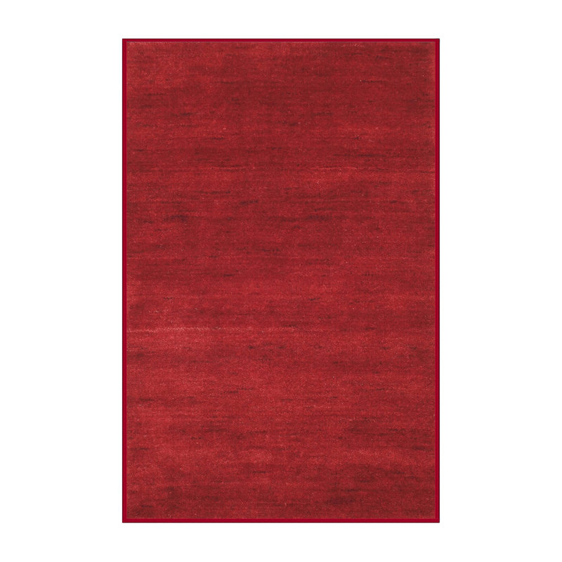 Tapis de zone rouge contemporaine, Rectangle 8 pi x 10 pi