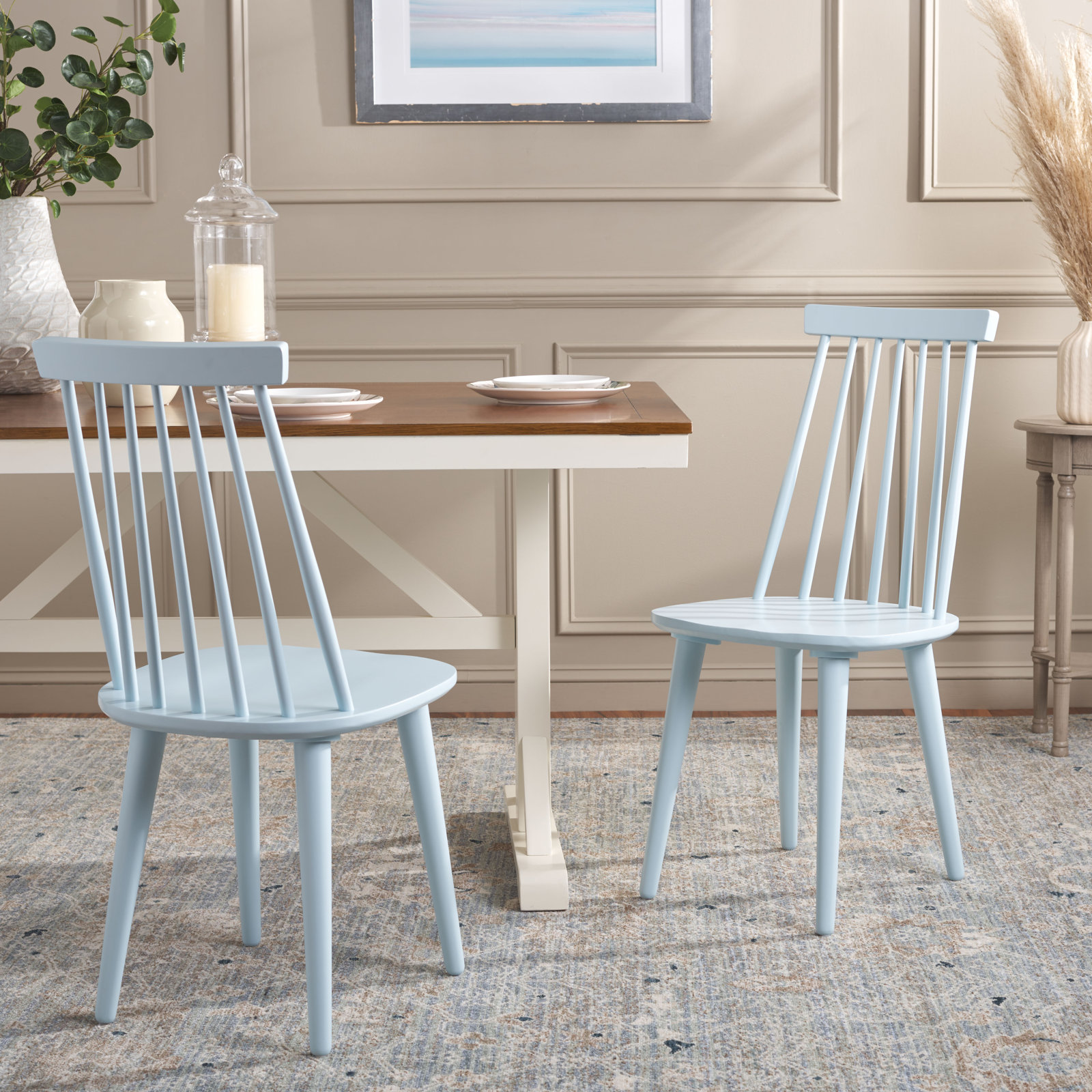 Rolde Dining Chair, Pale Blue