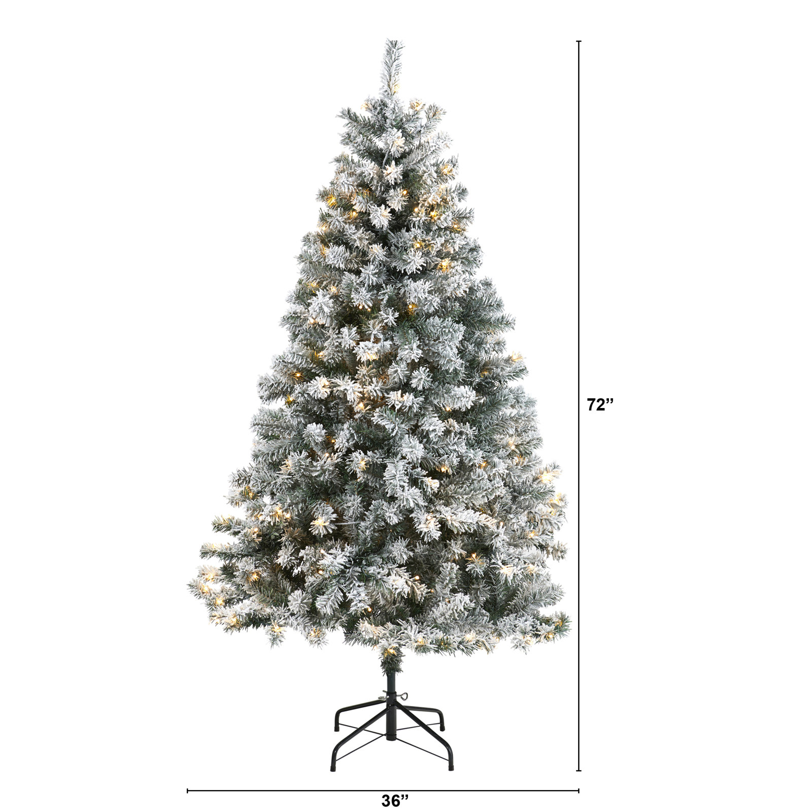 Lighted Artificial Christmas Tree, 6' H